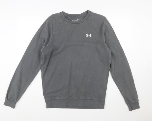 Under Armour Men's Grey Small Pullover Sweatshirt ColdGear Loose Fit