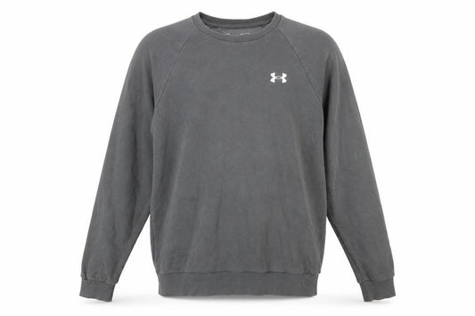 Front view of Under Armour Men's Grey Small Pullover Sweatshirt ColdGear Loose Fit