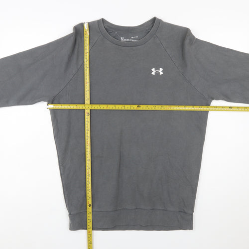 Under Armour Men's Grey Small Pullover Sweatshirt ColdGear Loose Fit