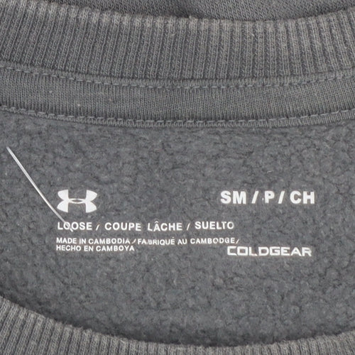 Under Armour Men's Grey Small Pullover Sweatshirt ColdGear Loose Fit