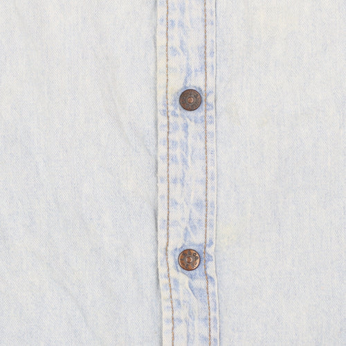 Levi's Men's Blue Denim Western Short Sleeve Shirt 2XL