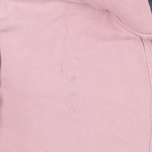 Hilfiger Denim Women's Pink Polo Shirt Medium Slim Fit Cotton