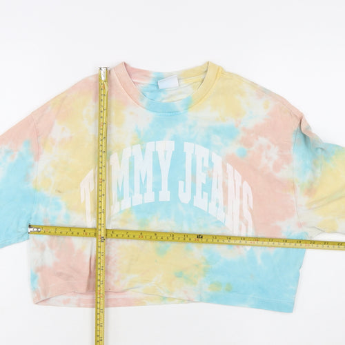 Tommy Jeans Women's Multicoloured Cropped T-Shirt M