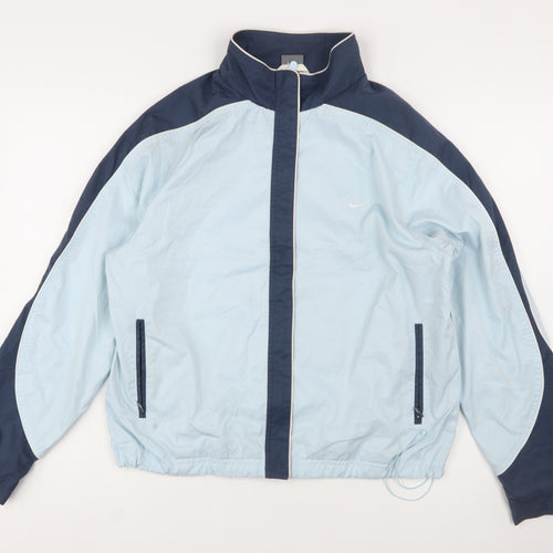 Nike Women’s Blue L Windbreaker Jacket Lightweight Zip Up
