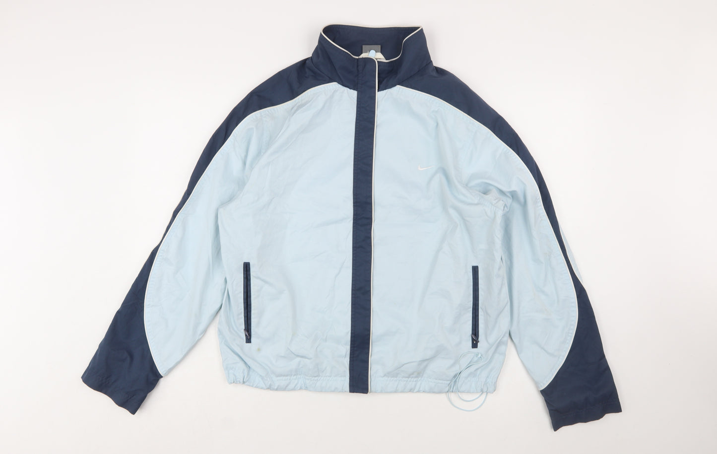 Nike Women’s Blue L Windbreaker Jacket Lightweight Zip Up