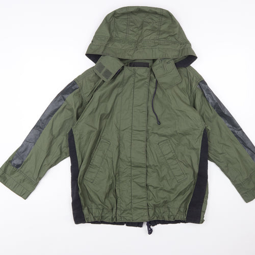 J.Crew Women’s Green Hooded Anorak Jacket XXS Cotton Zip