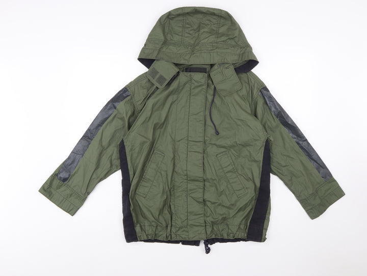 J.Crew Women’s Green Hooded Anorak Jacket XXS Cotton Zip
