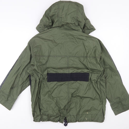 J.Crew Women’s Green Hooded Anorak Jacket XXS Cotton Zip