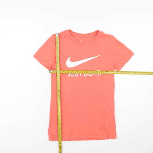 Nike Women’s Pink Slim Fit T-Shirt XS Crew Neck Short Sleeve