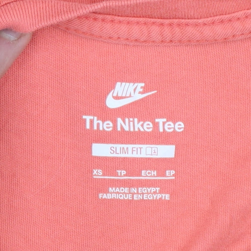 Nike Women’s Pink Slim Fit T-Shirt XS Crew Neck Short Sleeve