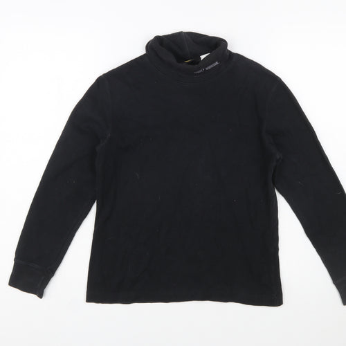 Harley-Davidson Women’s Black Roll Neck Long Sleeve Cotton Top Size S