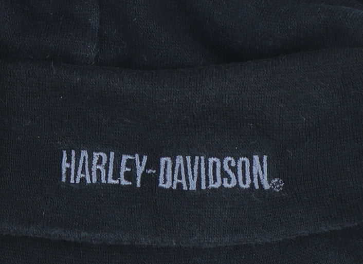Harley-Davidson Women’s Black Roll Neck Long Sleeve Cotton Top Size S