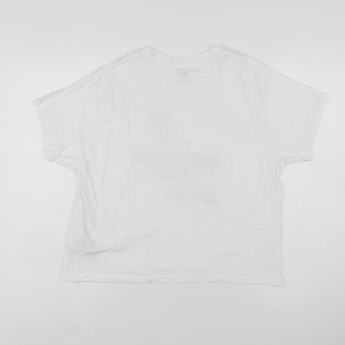 Levi's Women's White Floral Embroidered Cotton T-Shirt Size S