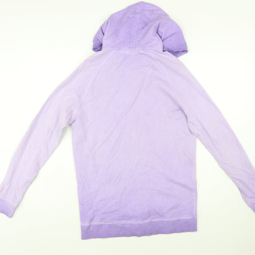 Nike Womens Purple Full Zip Hoodie XS Lightweight Cotton Blend