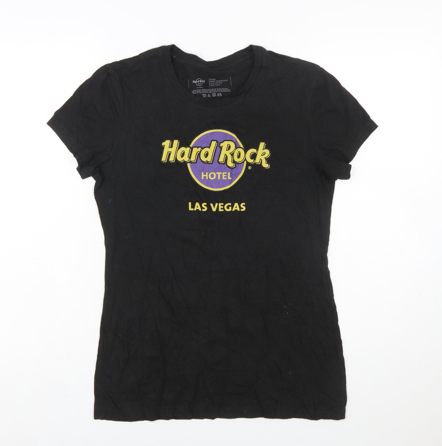 Hard Rock Hotel Las Vegas Women's Black Cotton T-Shirt Size L
