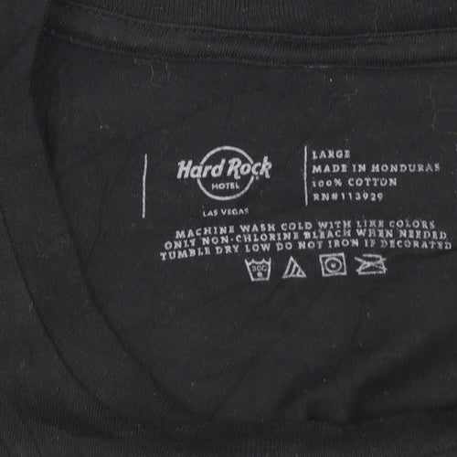 Hard Rock Hotel Las Vegas Women's Black Cotton T-Shirt Size L