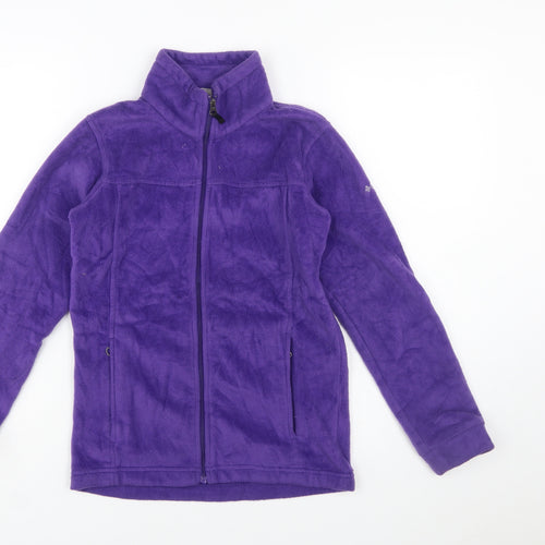 Columbia Girls Purple Fleece Full Zip Jacket Size 10-11 Years