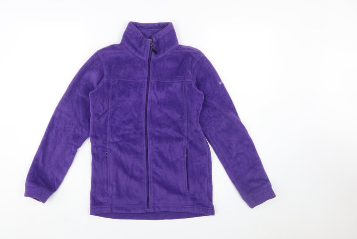 Columbia Girls Purple Fleece Full Zip Jacket Size 10-11 Years