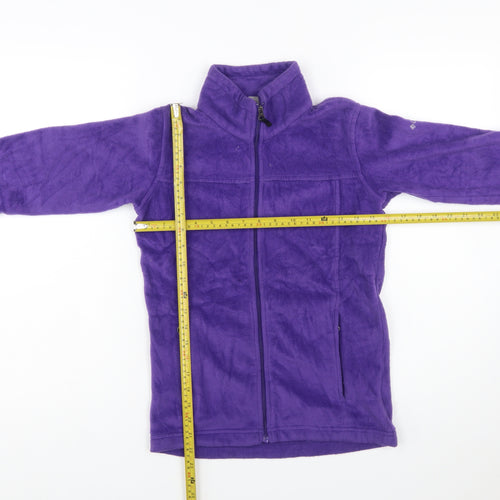 Columbia Girls Purple Fleece Full Zip Jacket Size 10-11 Years