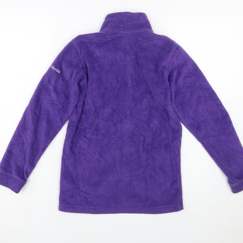 Columbia Girls Purple Fleece Full Zip Jacket Size 10-11 Years