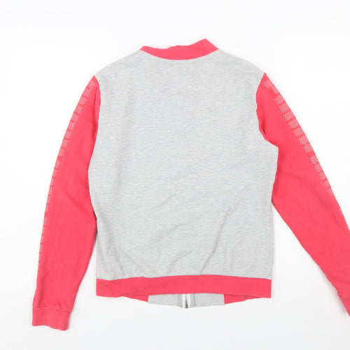 Puma Womens Grey & Pink Full Zip Sweatshirt Size 10 UK