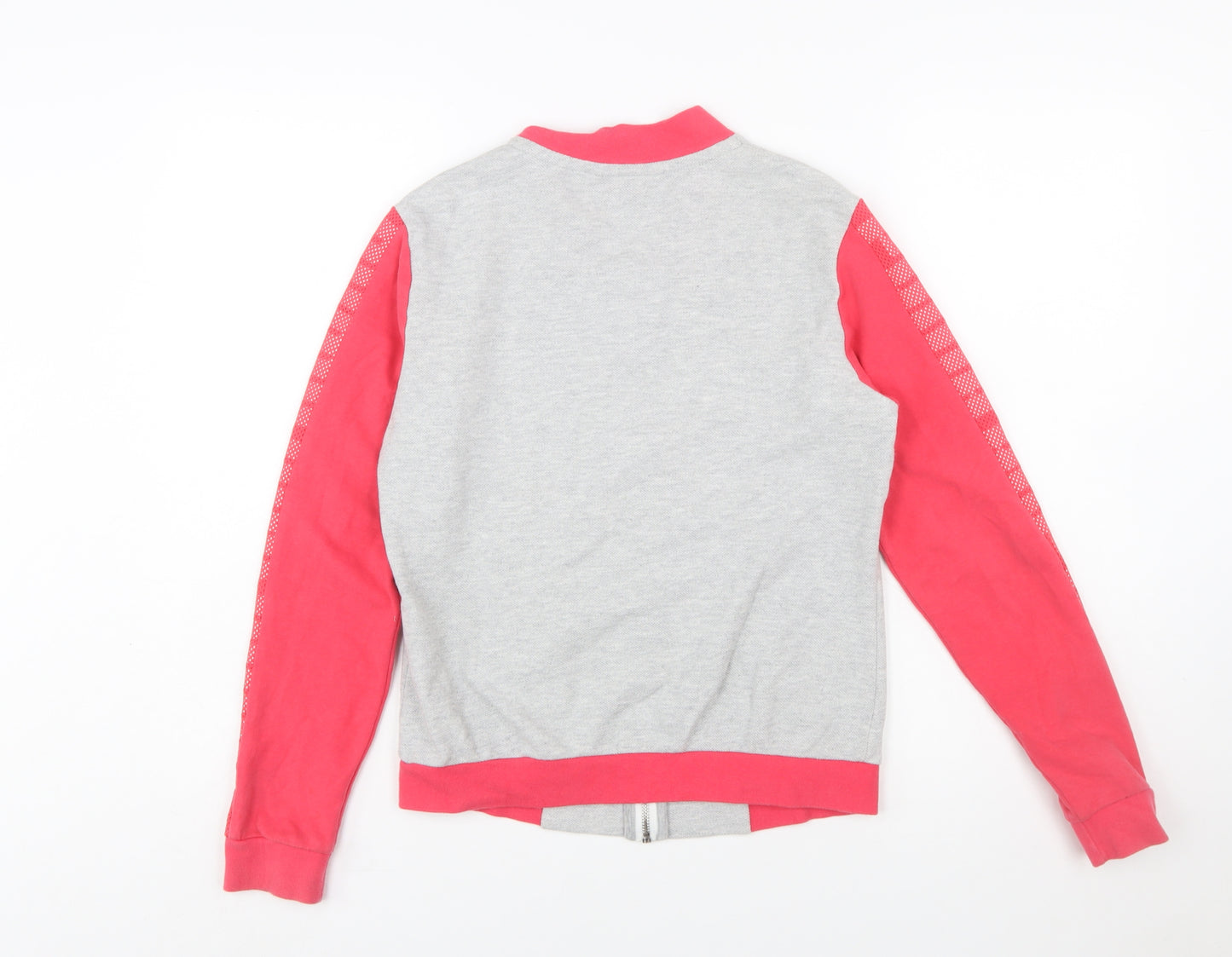 Puma Womens Grey & Pink Full Zip Sweatshirt Size 10 UK