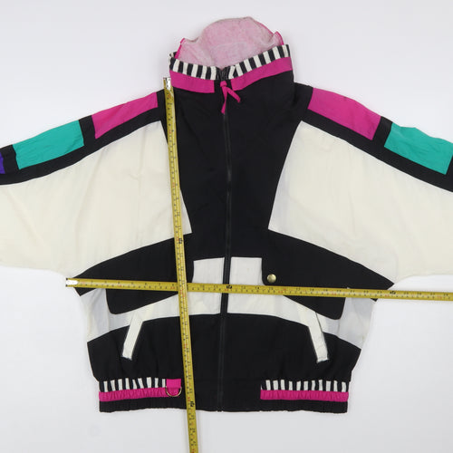 River Edge Women’s Multicoloured 80s Nylon Windbreaker Jacket M