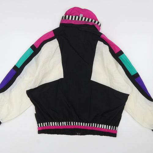 River Edge Women’s Multicoloured 80s Nylon Windbreaker Jacket M