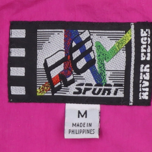 River Edge Women’s Multicoloured 80s Nylon Windbreaker Jacket M