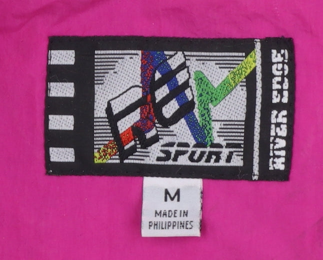 River Edge Women’s Multicoloured 80s Nylon Windbreaker Jacket M