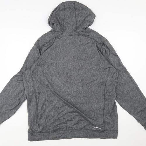 Adidas Men’s Grey 2XL Pullover Hoodie Sports Fleece Sweatshirt