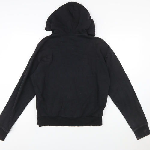 Reebok Womens Black Full Zip Hoodie Medium Hooded Sweatshirt