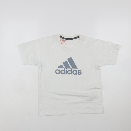 Adidas Boys White Clima365 Performance T-Shirt 10 Years Regular Fit