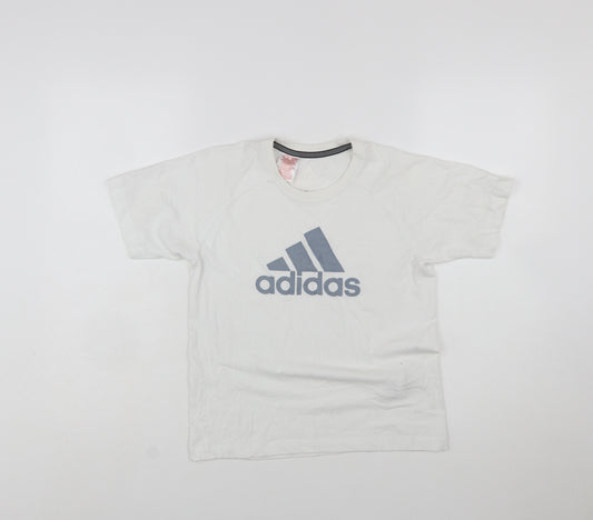 Adidas Boys White Clima365 Performance T-Shirt 10 Years Regular Fit