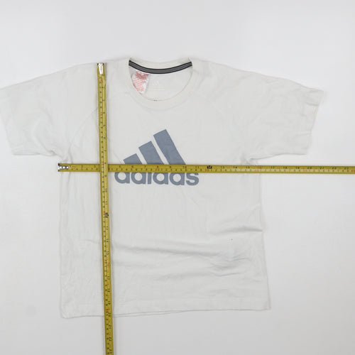 Adidas Boys White Clima365 Performance T-Shirt 10 Years Regular Fit