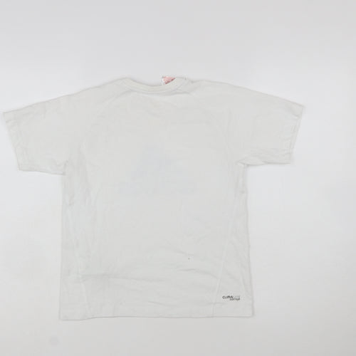 Adidas Boys White Clima365 Performance T-Shirt 10 Years Regular Fit