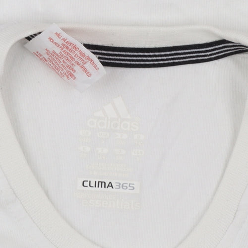 Adidas Boys White Clima365 Performance T-Shirt 10 Years Regular Fit