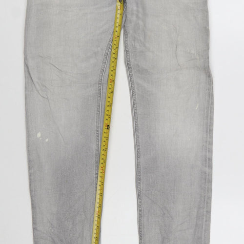 Diesel Industry Men's Grey Slim Fit Straight Leg Jeans Size 29