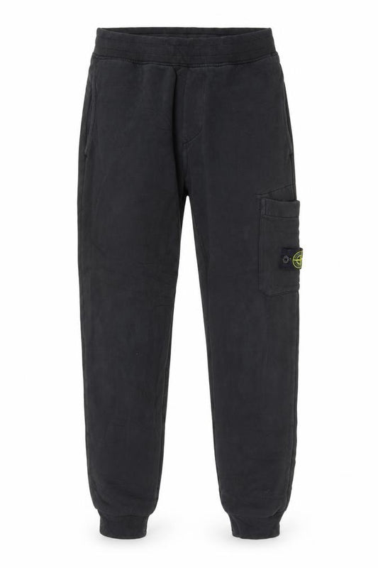 Stone Island Boys Black Cargo Trousers 12 Years Cotton Twill Joggers