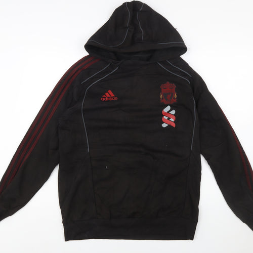 Adidas Men’s Black Liverpool FC Logo Pullover Hoodie Size L