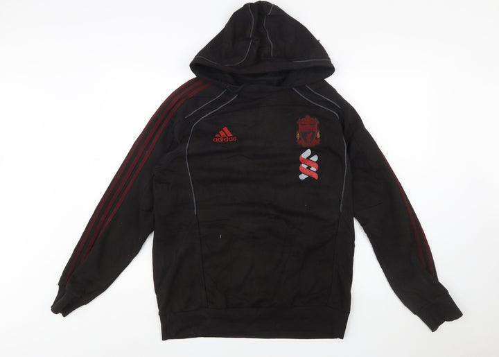 Adidas Men’s Black Liverpool FC Logo Pullover Hoodie Size L