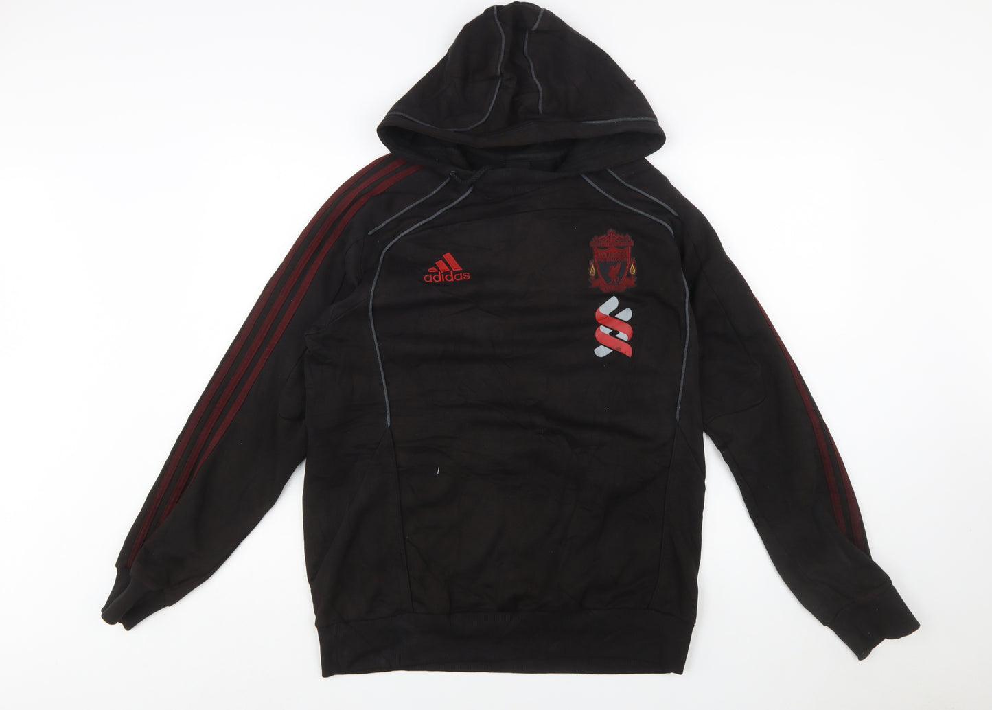 Adidas Men’s Black Liverpool FC Logo Pullover Hoodie Size L