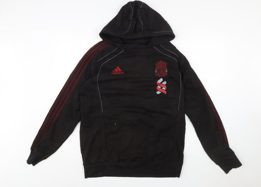 Adidas Men’s Black Liverpool FC Logo Pullover Hoodie Size L