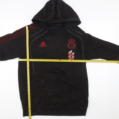Adidas Men’s Black Liverpool FC Logo Pullover Hoodie Size L