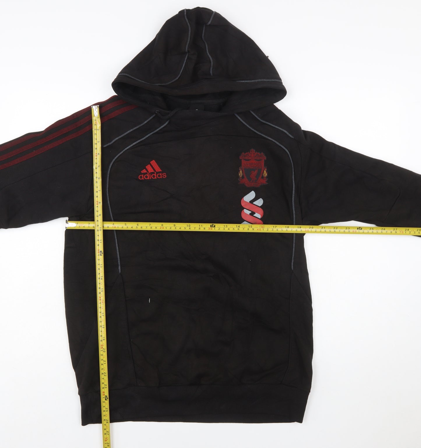 Adidas Men’s Black Liverpool FC Logo Pullover Hoodie Size L