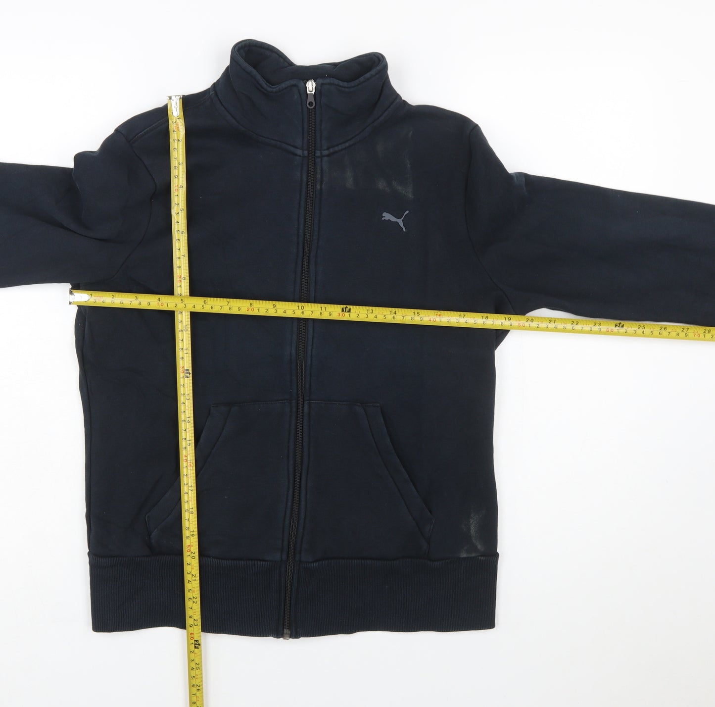 Puma Mens Black XL Full Zip Fleece Sweatshirt Jacket