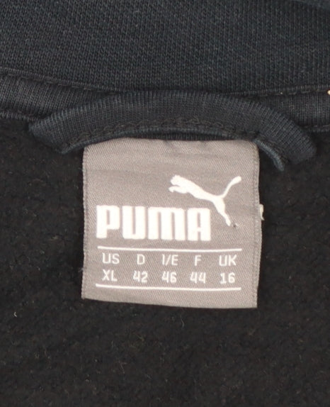 Puma Mens Black XL Full Zip Fleece Sweatshirt Jacket