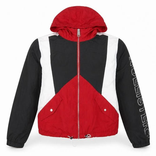 Hollister Women Multicoloured L Windbreaker Jacket Hooded Logo Zip
