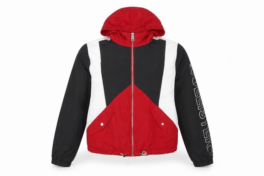 Hollister Women Multicoloured L Windbreaker Jacket Hooded Logo Zip