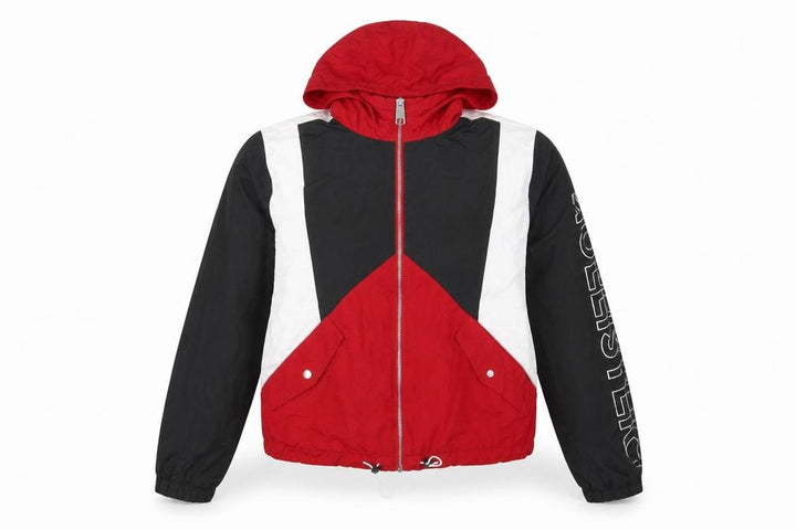 Hollister Women Multicoloured L Windbreaker Jacket Hooded Logo Zip